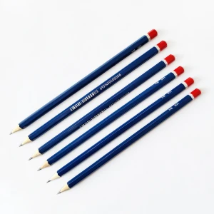 HOT SELLING SET PACKED CUSTOMIZED WOODEN HB PENCILS WITH RED DIP END FOR SCHOOL AND OFFICE