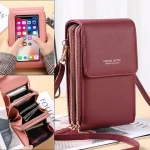 Hot selling Touch screen phone bag for womens crossbody cute and fashionable key vertical styleile Wallet handbogs
