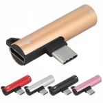 Hot  USB C Charger Charging Splitter Converter 2 in 1 Type c 3.5mm Jack Headphone Earphone Audio Adapter