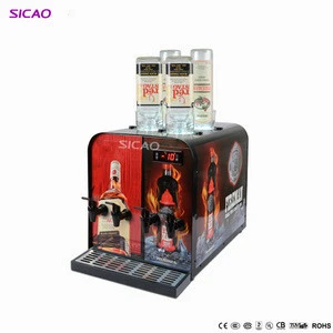 hotel chilled magic mini automatic 4 bottle tequila cold liquor shot chiller mobile multi double bar drink dispenser tap machine
