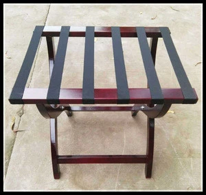 HOTEL LUGGAGE FOLDING RACK WITHOUT BACK WOOD Material
