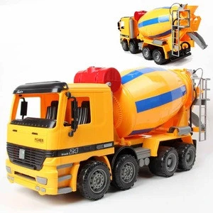 Hotsale 14 inches Oversized Friction Cement Mixer Truck Construction Vehicle Toy Engineering Excavator Toy For Children Gifts