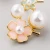 Import HOVANCI 3 2021 Newest Hotsale Delicate Enamel Flower Simulated Pearl Earrings Shell Pearl Enamel Flower Earring For Girls from China