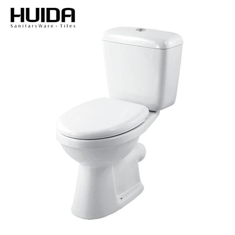 HUIDA ceramic sanitary toilet chinese factory P-trap washdown close-coupled wc toilet
