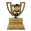 Hyper Factory Outlet Laser Engraving Trophy Metal In Crystal Metal Crafts 2020 Gold Award Trophies With Woven Ribbon