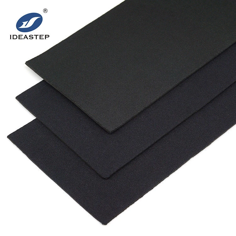 Ideastep factory price SBR rubber foam sheet insole shoe material neoperne foam laminated with black neoprene fabric