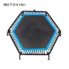 Indoor Workout Trampoline Fitness Jumping with Net with Adjustable Handle Unisex Women Men