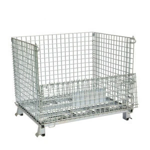 Industrial Foldable Electric Galvanized Wire Mesh Storage Cage