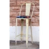 Industrial Printed Canvas Leather and metal bar Chair Leather Bar Furniture