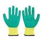 Industrial rubber hand protective gloves construction working gloves latex coated safety hand gloves