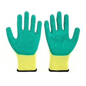Industrial rubber hand protective gloves construction working gloves latex coated safety hand gloves