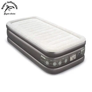 Inflatable Twin Size Raised Folding Self Inflating Airbed Custom Air Bed Mattress with internal Pump For Sale