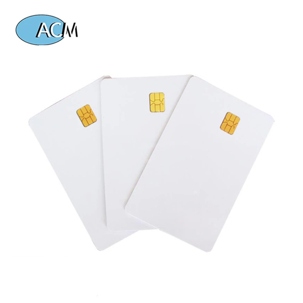ISO7816-3 SiM Contact Cards White PVC Blank Smart Card SLE4442 RFID Contact IC Chip Card