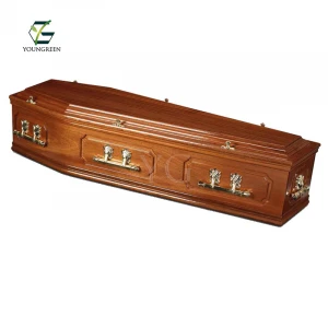 Italian Design Paulownia Wooden Caskets and Funeral Coffins with Intricate Engraved Heart Detail