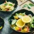 Import Jade-cer dinnerware ceramic irregularly shape wave salad bowl ramen bowl fruit bowl with gold tableware from China