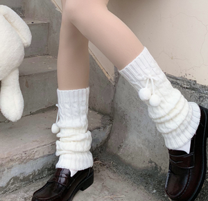 Japan pattern kawaii socks white slouch socks cotton leg warmers with 3D panda