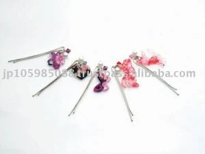 Japanese Kimono Hairpin w/Beads &amp; Butterfly