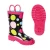 Import Kids Fancy Half Rubber Children Rain Boot With Handle from China