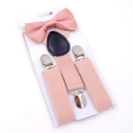 Kids Toddler Elastic Butterfly Knot High Elastic Wedding Matching  Bow Tie Suspenders