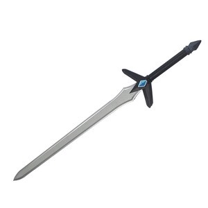 Kirigaya Kazuto Dark Repulsor Sword Toy Blue Aquamarine Diamond Black Handle PU Foam Sword For Kids Play