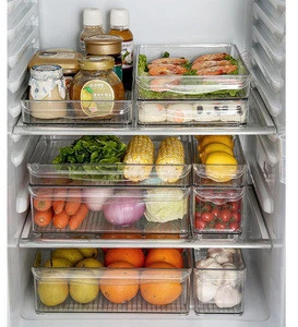 Kitchen Clear Refrigerator Storage Containers Box plastic Storage bins