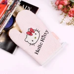kitchen oven glove 100% cotton oven mitt and oven square mat