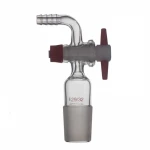 Lab Glass Vacuum Flow-Control Adapter with PTFE Stopcock