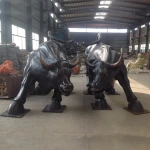 Large metal crafts cast bronze wall street bull sculpture  bull figure