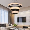 Lavius New Design Indoor Hotel Living Room Round Glass Led Chandelier Pendant Lamp