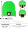 LED Beanie Hat for Men Women Beanie with Light Winter Hats for Men Led Headlamp Cap Mens Gifts Ideas for Him Boyfriend Teen Boy