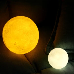 Led Night Light 3D Printing Moon Lamp Dimmable Touch Control Moon Night Light