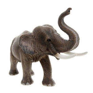 Life-size elephant polyresin statue for decoration OEM educational elephant animals vinyl toys for kids