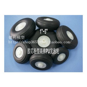 Light Weight High Elasticity PU Wheel 3.25inch-5inch for RC Plane Landing Gear Accessories