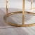 Import living room furniture marble top stainless steel gold round coffee table set from China