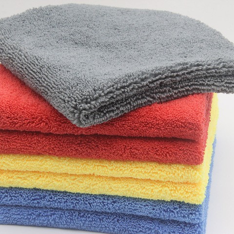 Long pile thick edgeless ultrasonic cutting detailing cloth car drying microfiber cleaning cloth car wash clothcar clothes