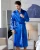 Import Long Sleeve Sleepwear Bathrobe Oversized Satin Nightgown Mens Silk Kimono Robe Plus Size  Summer Home Clothing from China