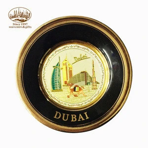 Low - cost wholesale can be customized dubai ceramic plate souvenirs