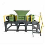 Low factory price mini grinder two shaft scrape bottle tyre plastic shredder crushing machine for plastic bags