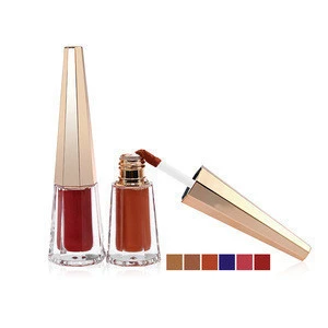 Low Moq Make your own OEM Private Label Waterproof Cone shape Glow metallic lip gloss