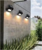 Low Price Bent PC Solar Wall Light architecture lighting outside wall washer night