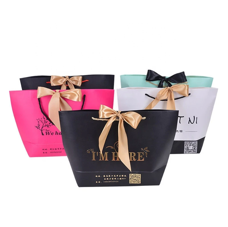Luxury Small Fashion Customised Paper Shopping Bag With Logo