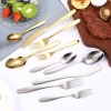 Luxury steel stainless dinner spoon fork knife cutlery set stainless steel 5 pcs flatware set