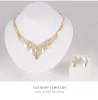 Luxury Water Drop Rhinestone Crystal Necklace Earring Set Elegant Bridal Wedding Jewelry Set Gold Plated Jewelry