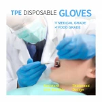 Machine Biodegradable Rubber Non Sterile Pe Wholesale Medical Plastic Food Grade Examination Powder Free Latex Disposable Gloves