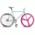 Import Magnesium Alloy Wheel 3 Spokes Fixie Bicycle Fixed Gear Bike 700C*23 70mm Rim 52cm Frame DIY Bicycle Complete Road Bike from China