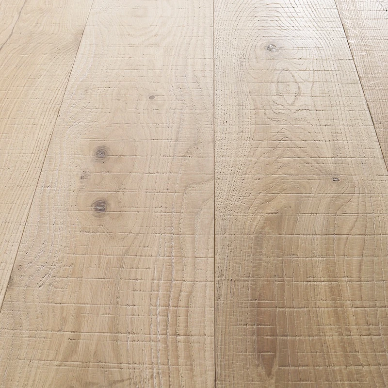 Manufactured Saw Marks Natrual Color White Oiled European Oak Timber Three Layers Engineered Wood Flooring