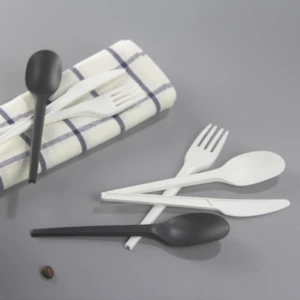 Manufacturer directly supply Travel Cutlery set Disposable biodegradable compostable Plastic Cutlery Set Flatware Sets