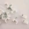 Manufacturers Not Easy To Aging Plastic White 6MM Circle  Cable Clips For Telephone Cable, Etc