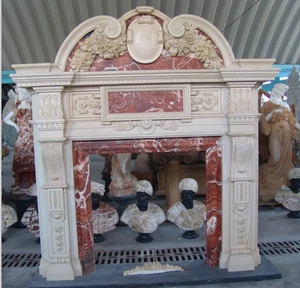 Marble hand carving bio ethanol table fireplace