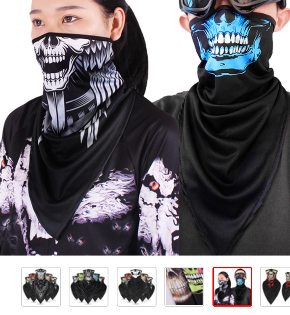 Mask Warm Fashion Mask Headband Scarf Outdoor Sports Sk Icesilk Motorcycle Bike Kawaii Balalava Mask Cap Triang